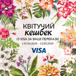 Цветущий кэшбек с Visa за ваши переводы