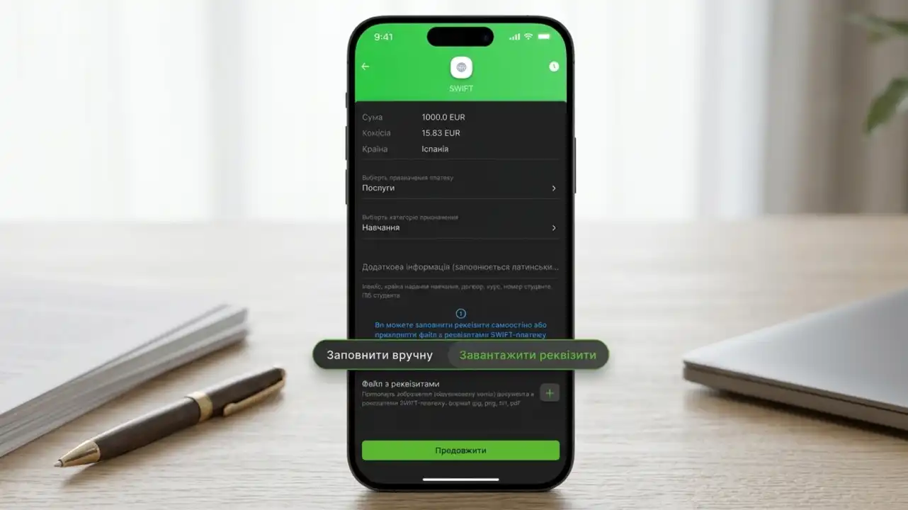 Як здійснити SWIFT-переказ у Приват24?