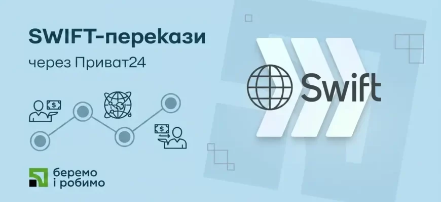 Отправка международного SWIFT-перевода за границу через Приват24