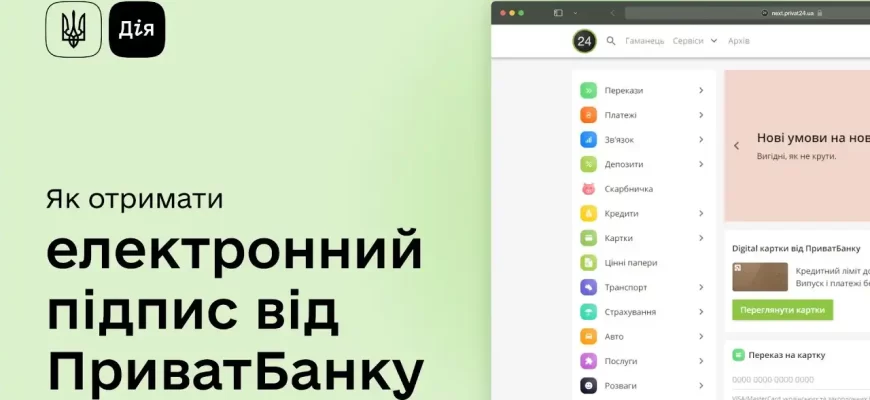 Створення електронного цифрового підпису (ЕЦП) через Приват24