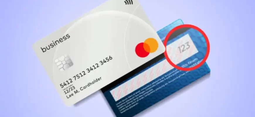 Трехзначный CVV и CVC код безопасности на обороте банковской карты